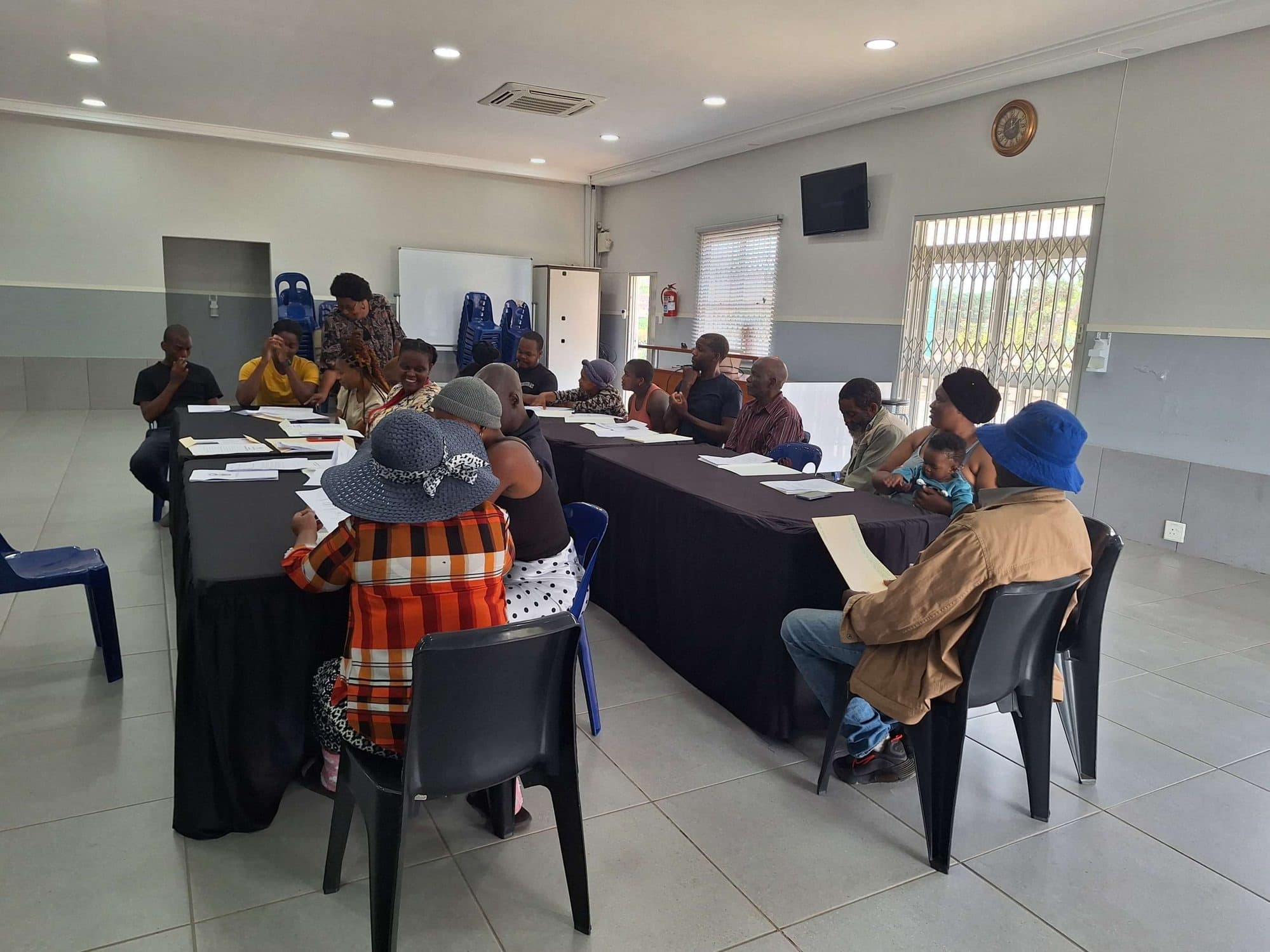 Community members at an LTBL planning meeting